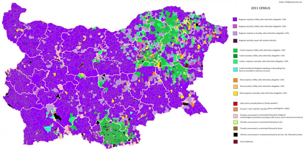 ramani ya Bulgaria kikabila