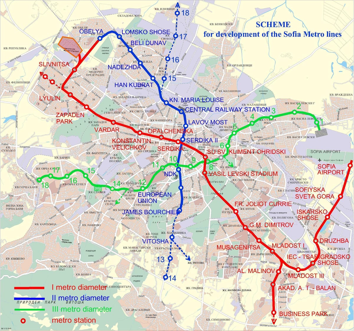ramani ya Bulgaria metro