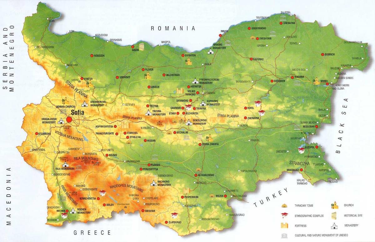 Bulgariska milima ya ramani