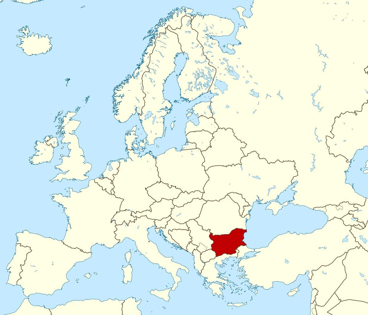 dunia ramani kuonyesha Bulgaria