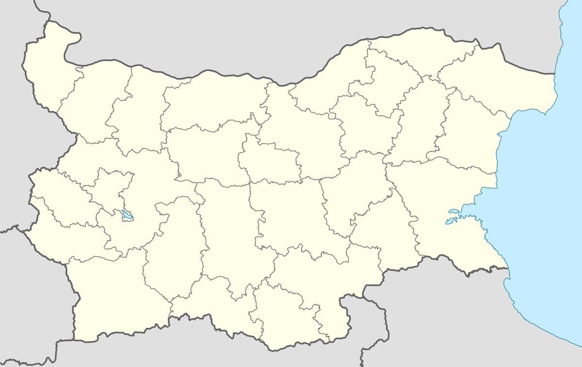 ramani ya Bulgaria ramani vector