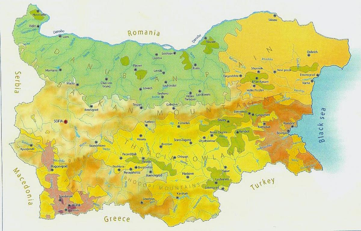 ramani ya Bulgaria hali ya hewa