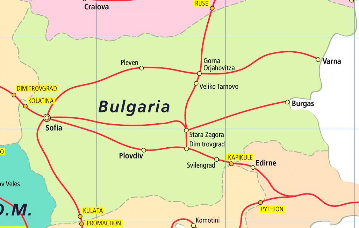 Bulgaria treni ramani