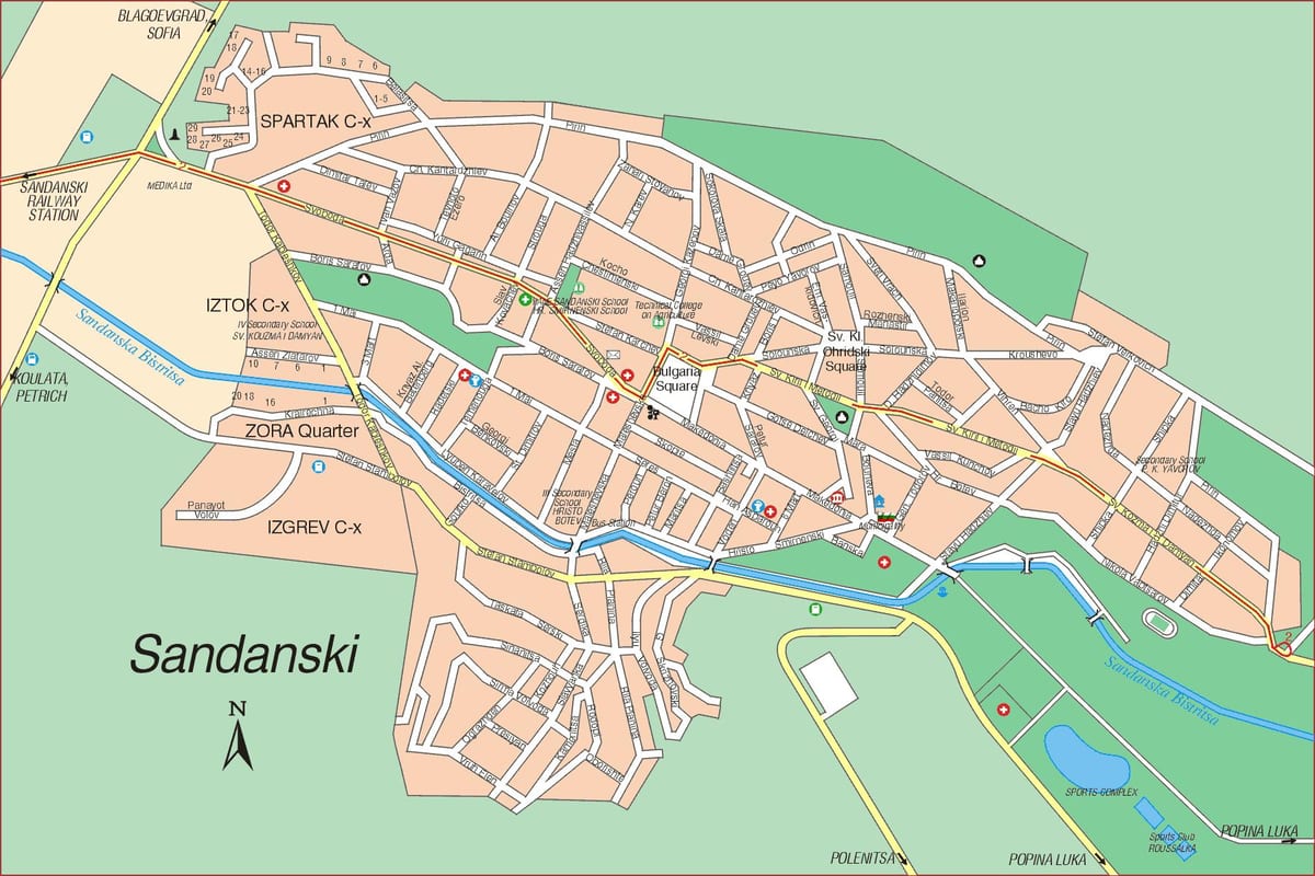 ramani ya sandanski Bulgaria